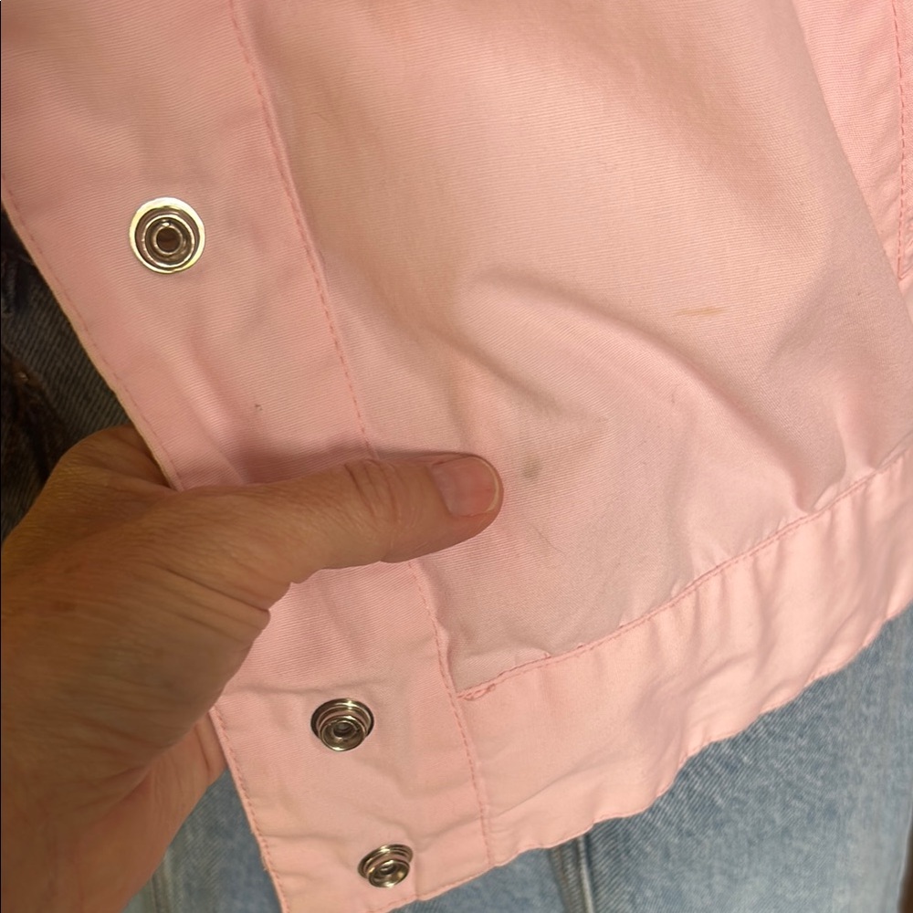 Vintage Current Seen Sz S Pink Bomber Members Only Type Jacket EVC - Picture 9 of 10